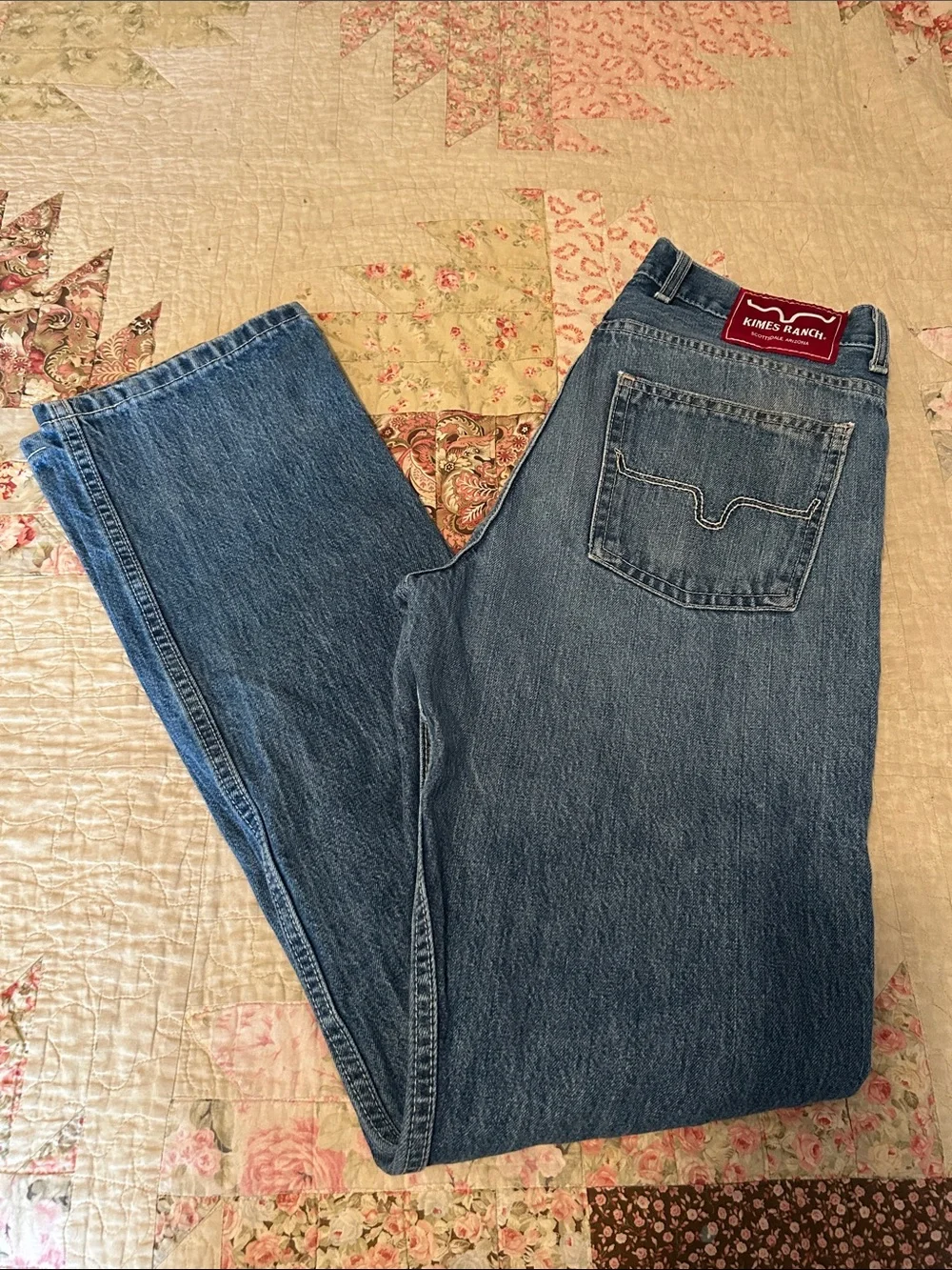 Kimes Ranch Men's Classic Blue Straight Jeans 32x34 James